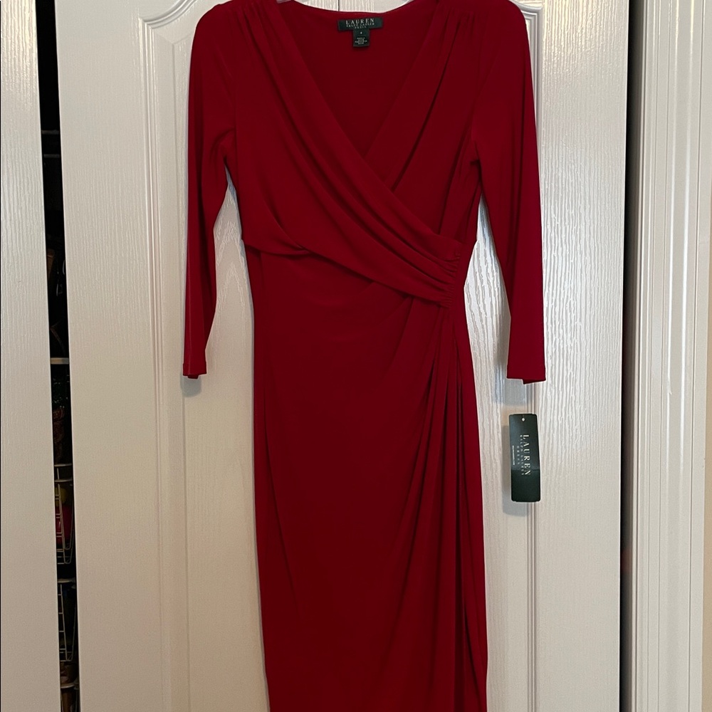 Ralph Lauren Elegant Red Wrap Dress brand new with tag.